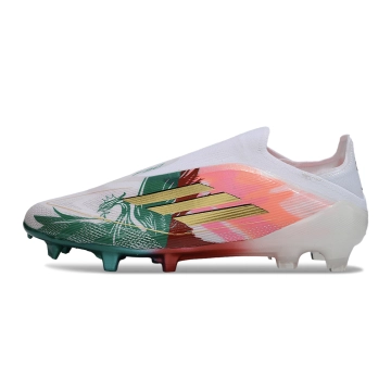 Adidas F50 Elite Laceless FG White Gold Green Firm Ground Football Boot