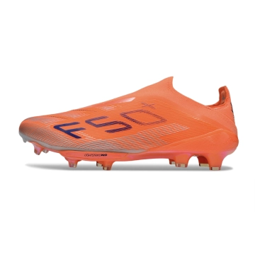 adidas F50 + Elite Laceless FG Beam Orange Lucid Blue Footwear White