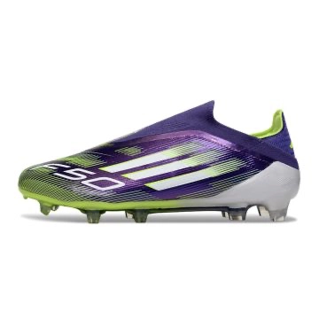 adidas F50 Elite Laceless FG - Purple Rush/White/Lucid Lemon