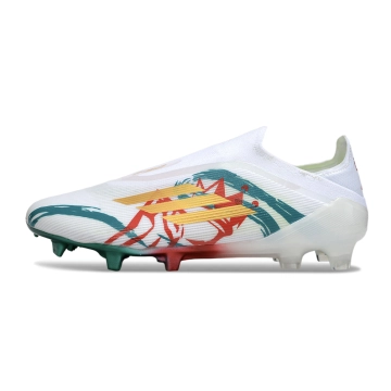 adidas F50 Elite Laceless FG White Red Gold Green Firm Ground Football Boot