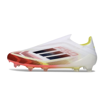 adidas F50 Elite Laceless FG Solar Pack in White Black Solar Yellow